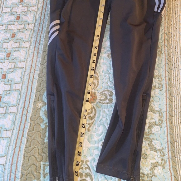 ADIDAS Aeroready Running Athletic Pants Gray Tapered Zippered Men Size Small - Picture 5 of 10